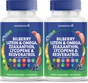 Superfood MD Eye Health Vitaminas con luteína de mora " Zeaxanthin Lycopene 40mg Resveratrol Grape Seed Extract Astaxanthin- AREDS 2 - Eye Vitamin - 120 Capsules