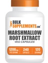 BulkSupplements.com Marshmallow Root Extract Capsules - Herbal Supplement, Marhmallow Root 1200mg - Gluten Free, 2 cápsulas por Serving, 240 Conde (Pack of 1)