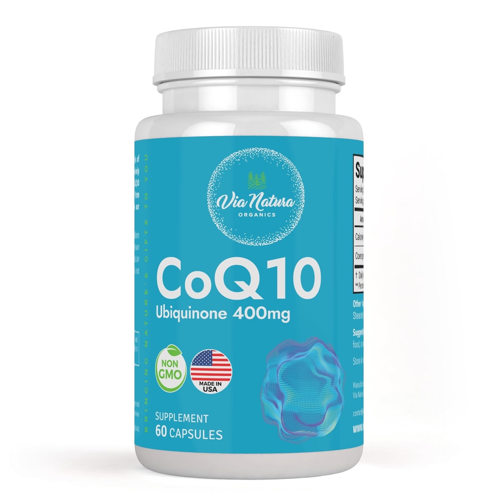 CoQ10 Ubiquinone 400mg Silencioso Suplemento 60 cápsulas