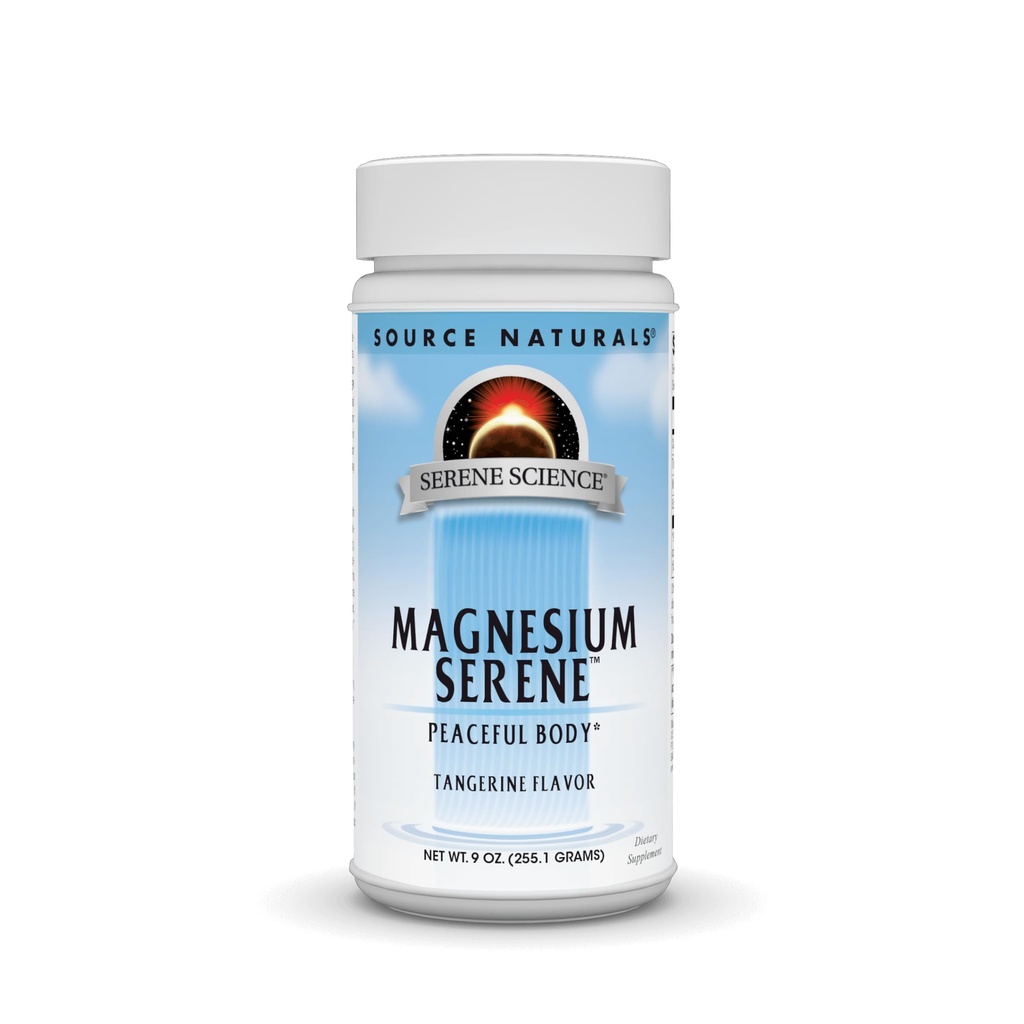 Fuente Naturales Serene Science Magnesium Serene, Peaceful Body*, Tangerine Flavored - 9 Ounce Powder