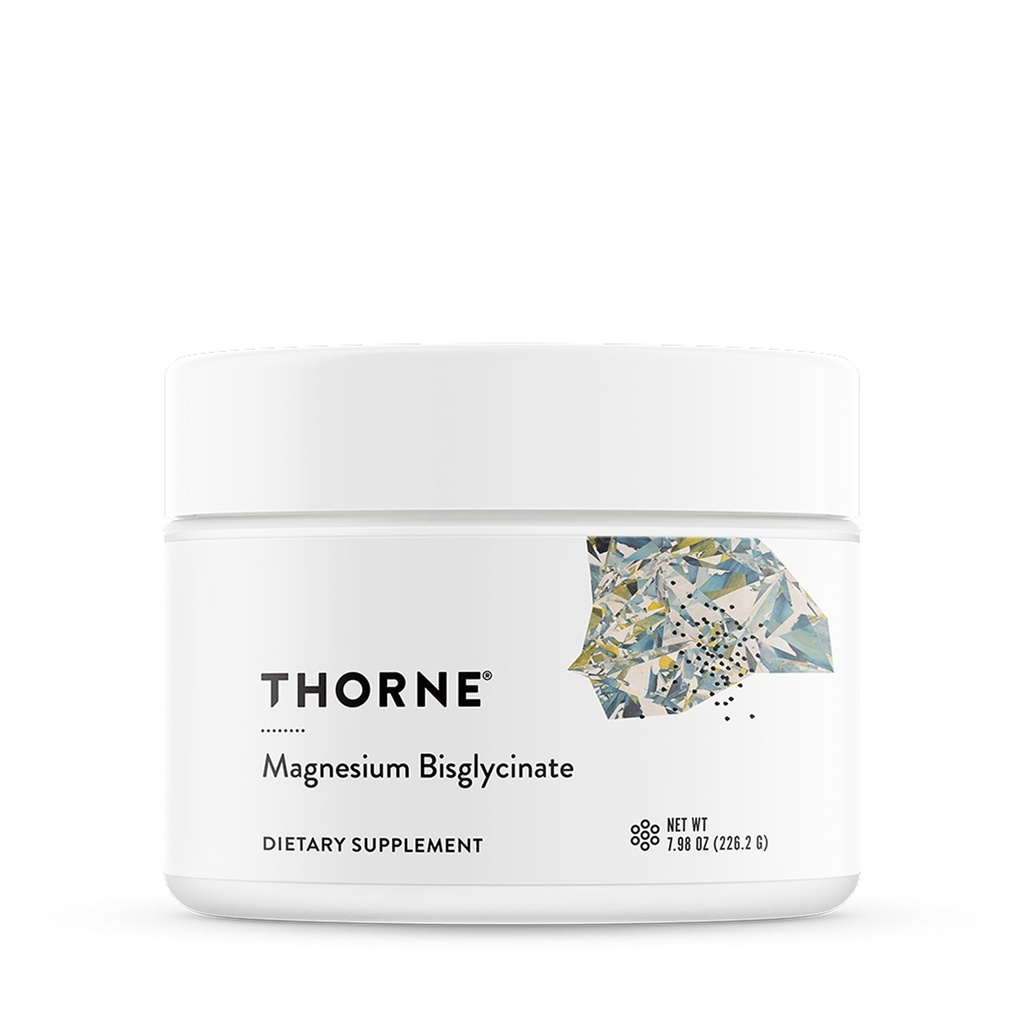 THORNE - Bisglycinate de Magnesio - Fórmula de Magnesio Polvo - Soporte Descanso sueño, relajación muscular, salud cardíaca y metabolismo* - NSF certificado para el deporte - 60 servidumbres - 6.5 Oz Jar