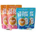 Skinny Boost Detox Tea Kit – 4 PACK - 2 Daytime Teas (56 Bolsas) 2- Evening Teas (28 Bolsas) – Herbal Detox for Weight, Metabolism, Energy, Bloating & Colon Cleanse – Green Tea, Vegan, Keto, Non-GMO, Sugar-Free