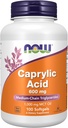 AHORA Suplementos de alimentos, ácido caprílico 600 mg, MCT (Triglicéridos de media cadena), 100 Softgels