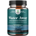 Water Away Herbal Diuretic Pills High Strength - Fluid Retention Supplement with Dandelion Leaf Extract " Green Tea for Bloating Relief for Women " Men - Capsules for Leg " Feet Swelling - 60 Count