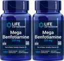 Supervivencia Mega Benfotiamina 250 mg 180 cápsulas (Pack of 2), Suplemento Vegetariano de Vitamina B con Thiamine