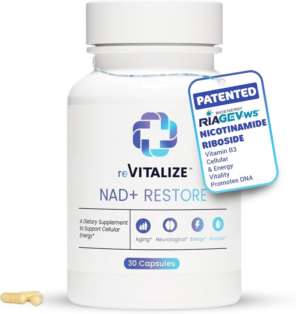 NAD+ Suplemento Anti-Aging 30 - Regeneración celular con 750mg Nicotinamide Riboside (NR) Apoyo a la energía celular, promueve ADN, Boost NAD+ for Aging Defense - High Absorption