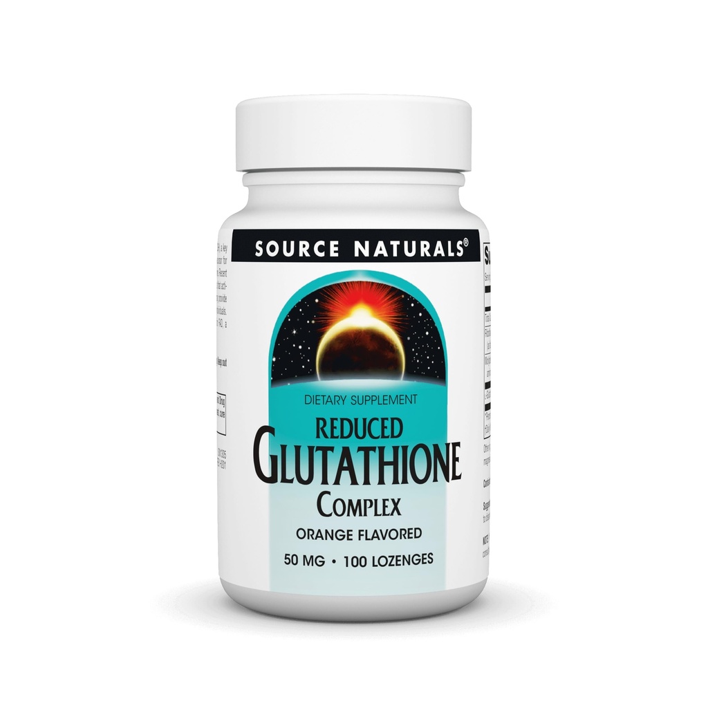 Source Naturals Reduced Glutathione Complex Orange Flavored - 50 mg -100 Lozenges