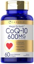 Carlyle CoQ10 600 mg Softgels Silencio 60 Conde ← Mega Q-Sorb Coenzyme Q-10 Silencio con Black Pepper Extract ← Non-GMO & Gluten Free Supplement