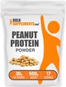 BulkSupplements.com Peanut Protein Powder - Peanut Protein Flour, Gluten Free, 30g por Serving, 500g (1.1 lbs) (Pack of 1)