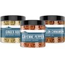 Elements Cayenne Pepper, Ceylon Cinnamon &amp; Ginger Root Bundle (200 capsules cada uno), Puro " Undiluted, No Additives