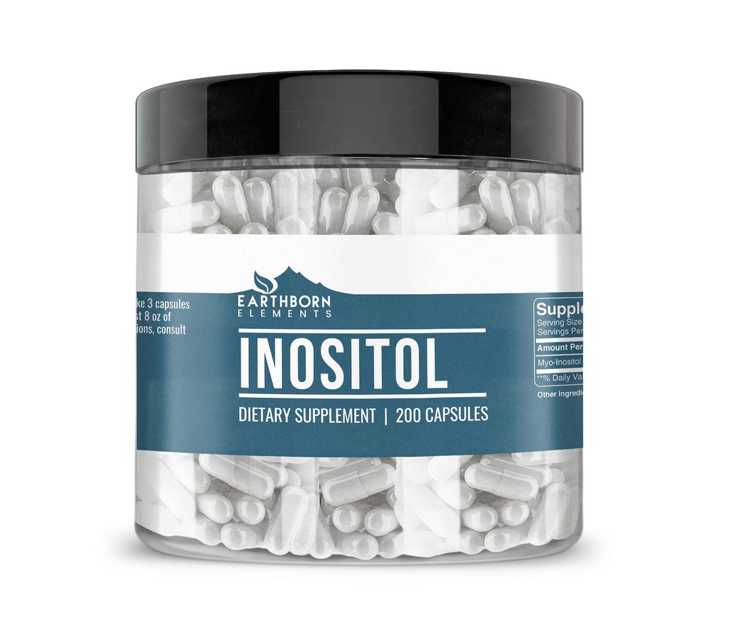Elementos terrestres Inositol 200 Capsules, Puro ' Undiluted, No Additives