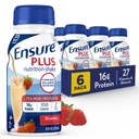 Asegurar más Fresa Nutrición Afeitar Reemplazo Alimentario Silencioso Listo para beber Silencio 16g Proteína y 27 Vitaminas y Minerales  8 fl oz - 6 Pack