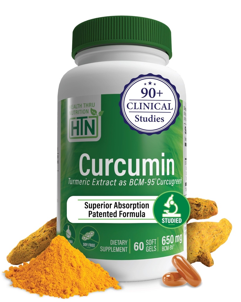 Salud Thru Nutrition Curcumin 650mg BCM-95 Curcugreen ← Complejo de Curcumin Turmeric TEN High Absorption TEN Healthy Inflammation Response TEN Clinically Studied TEN 3rd Party Tested ← Non-GMO (Pack of 60)