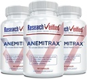 Apoyo a la anemia verificada - Reponer hierro, Regular la hemoglobina, Mejorar la energía - Hierro, Vitamina C, Vitamina A, B12, Folate, BioPerine - 180 cápsulas - Vegan