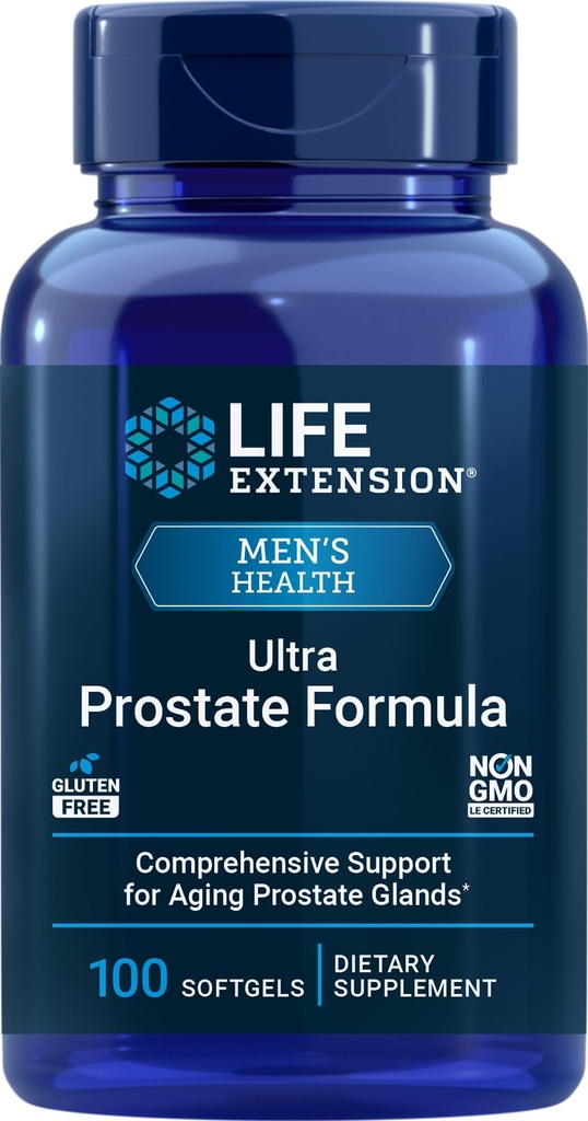 Life Extension Ultra Prostate Formula, 100 Softgels, Suplemento Natural para Hombres