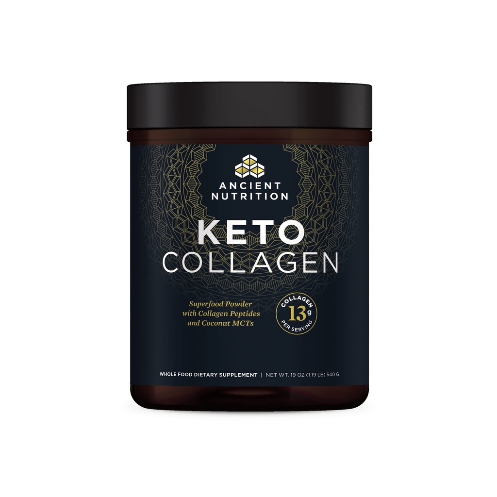 Nutrición antigua Keto Collagen Powder Drink Mix, Keto Diet Supplement with MCT, Hydrolyzed Collagen Peptides to Support Healthy Skin and Joints, 30 Servings, 19 oz (Packaging May Vary)