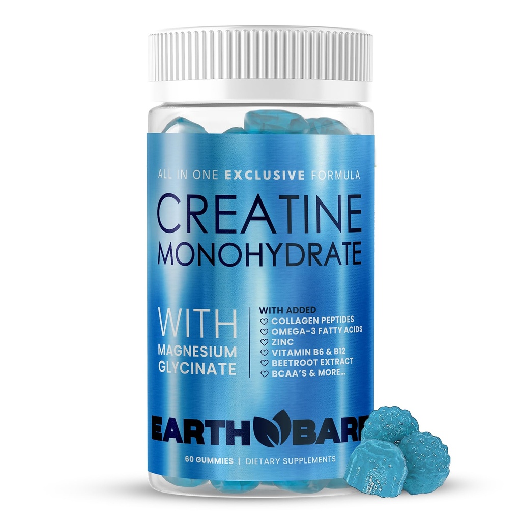 Cretina Monohidratos y Gummies de Magnesio para Adultos ← Beta Alanine, Collagen Peptides, L-Arginine, B Vitaminas TEN 60 Gummies