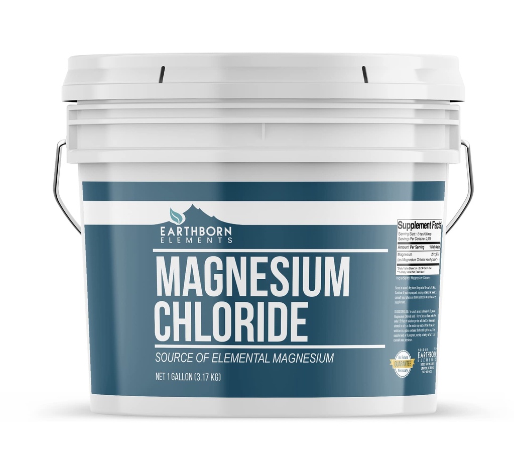 Elementos terrestres Magnesium Chloride (1 Gallon), Suplemento dietético, Gran Fuente de Magnesio Elemental