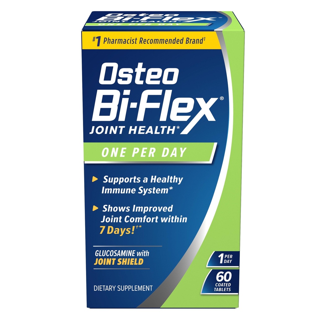 Osteo BiFlex One Por día Glucosamine Joint Shield Suplemento dietético, ayuda a fortalecer las articulaciones, 60 cuenta