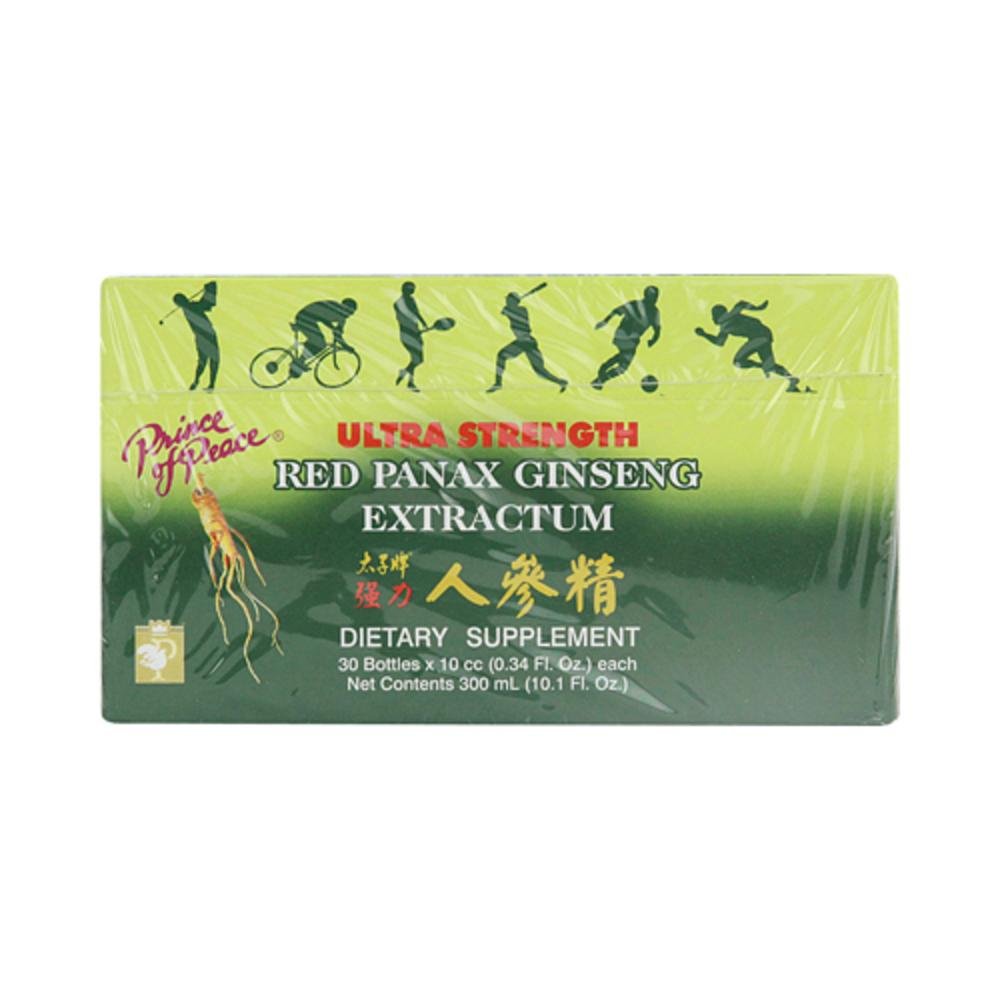 Prince of Peace Ultra Strength Red Panax Ginseng Extractum 10 cc vials - 30 viales
