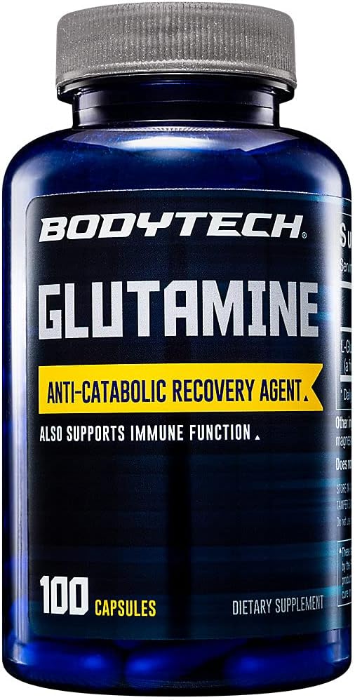 BODYTECH Glutamina Anti-Catabolic Agente de recuperación " Apoyo inmunitario (100 cápsulas)