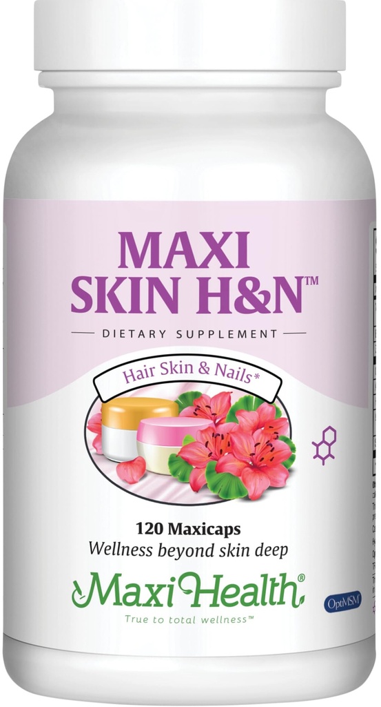 Piel de pelo y uñas Vitaminas para Mujeres y Hombres con ácido hialurónico, Biotina, Vitamina A, Probióticos - Vitaminas para la pérdida del cabello " Suplemento de crecimiento para soportar el colágeno corporal, 120 caps