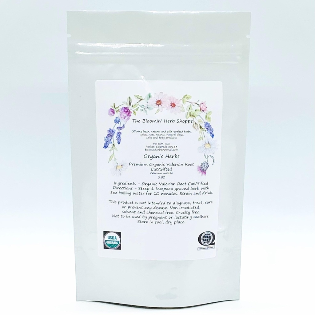 Orgánica Premium Valerian Root Cut Sifted 2oz The Bloomin Herb Shoppe Valeriana wallichii Fresh Potent Tea Tincture