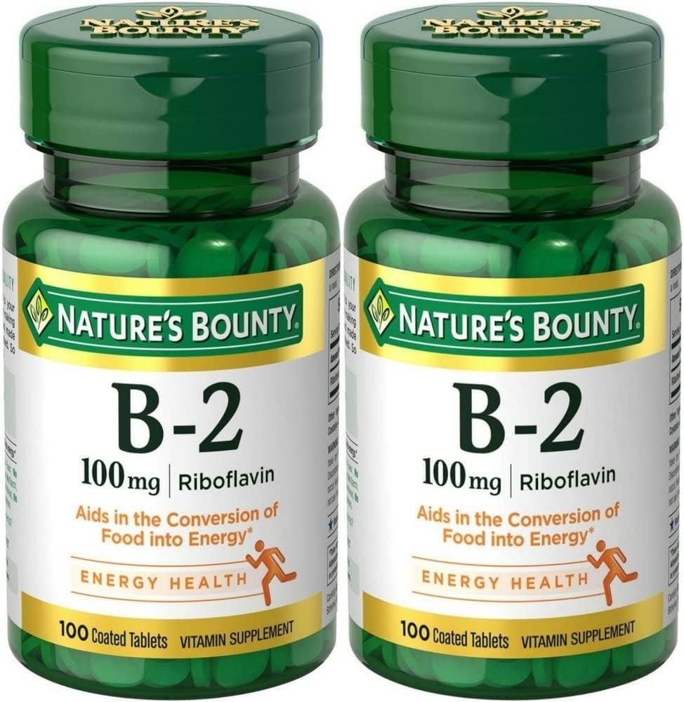 Bounty de la naturaleza, vitamina B-2, 100 mg, 100 tabletas - Pack de 2