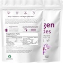 Péptidos multi colágeno, Tipo I, II, III, V, X, Desarrollados, 1 lb (453.6 g), con Biotina, Vitamina C, Ácido Hialurónico, Aliado de Grass, Pasto-Raizado