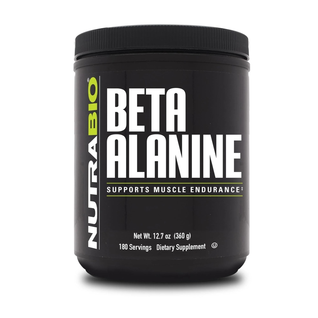 NutraBio Beta Alanine Pre-Workout Suplemento - Beta Alanine Powder- 360g Powder