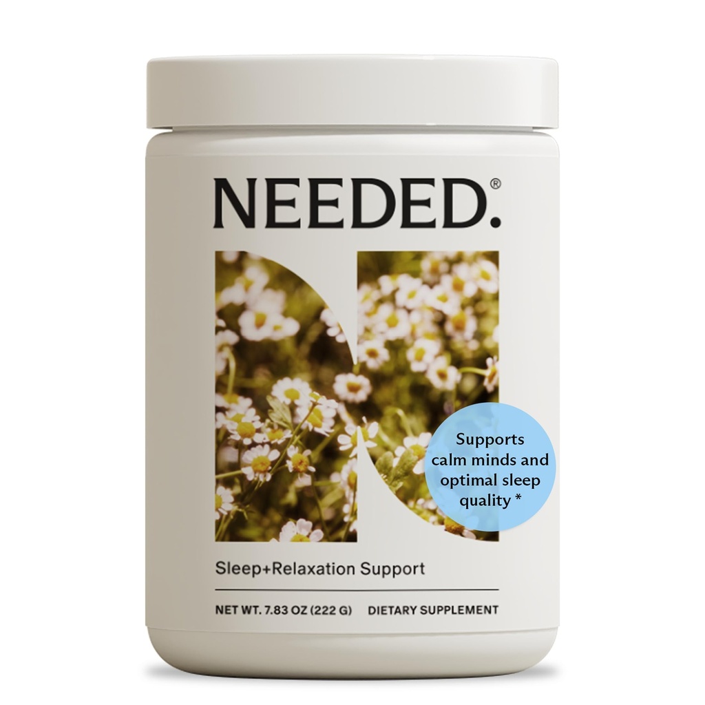 Necesitado. Apoyo para el sueño y la relajación - Chamomile Powder para la relajación y la pólvora de magnesio para el soporte para el sueño, seguro y eficaz Nutrientes " Botánico Blend for Calm Sleep Supplement - 30-Day Supply