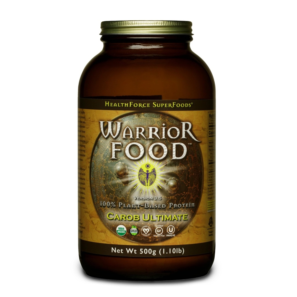 SUPERFOODS DE LA HABITACIÓN Warrior Food Protien Powder - Carob Flavor - 500 gr