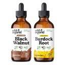 Wild &amp; Organic Black Walnut Tincture 4 fl oz &amp; Burdock Root Tincture 4 fl oz