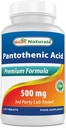 Mejores Naturales Ácido Pantoténico 500 mg 120 Tabletas