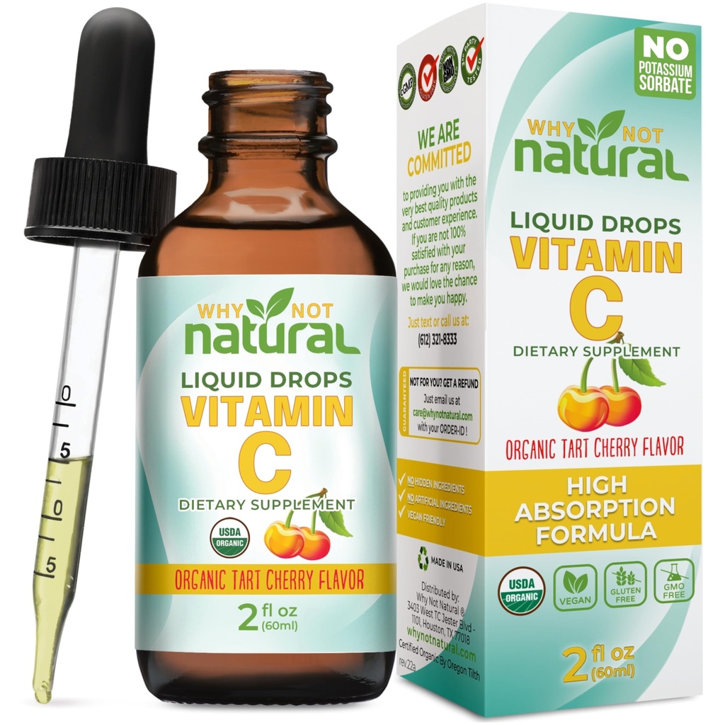 Por qué no natural orgánico líquido vitamina C gotas Suplemento