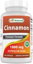 Mejores Naturales Cinnamon 2000 mg Equivalente con cromo 400 mcg por Serving - Metabolismo Soporte - 180 cápsulas