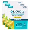 Líquido I.V.® Hydration Multiplier® Sugar-Free - Limo de limón - Embalajes de Polvo de hidratación ← Electrolyte Powder Drink Mix ← Pegatinas Convenientes para un solo respiro Silencioso No-OMG ANTE 14 Servimientos (Pack of 3)