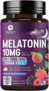 Melatonina 10mg Suplementos de disuelve rápido, Suplemento de Apoyo al sueño para adultos - Extra Strength 10 mg Melatonin Tablet for Restful Sleep Support, Strawberry Flavor, Sugar-Free Non-GMO - 120 Day Supply