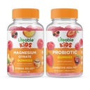 Citrate de Magnesio Lifeable Niños + Probiótico 2 Billones CFU Niños, Gummies Bundle - Gran Tasting, Suplemento de Vitamina, Gluten Gratis, GMO Gratis, Chewable Gummy