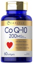 Carlyle CoQ10 200mg Softgels Silencio 60 Conde Silencio con Black Pepper Silencio Enhanced Absorption ← Non-GMO, Gluten Free Supplement