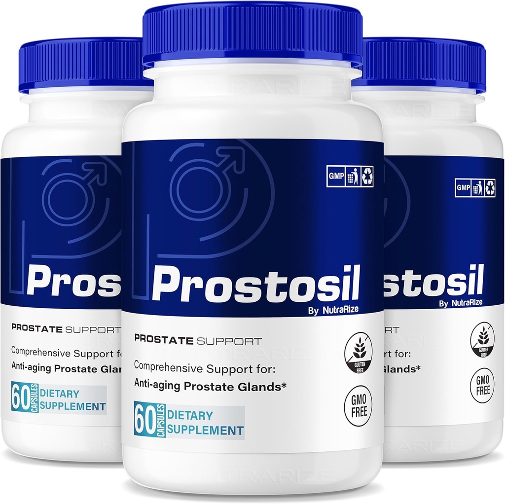 (3 Pack) Prostosil Capsules, All Natural Formula For Prostate Health Support, Maximum Strength Herbal Supplement for Control and General Health, Prosto sil Vitamin Pills Official Review (180 cápsulas)