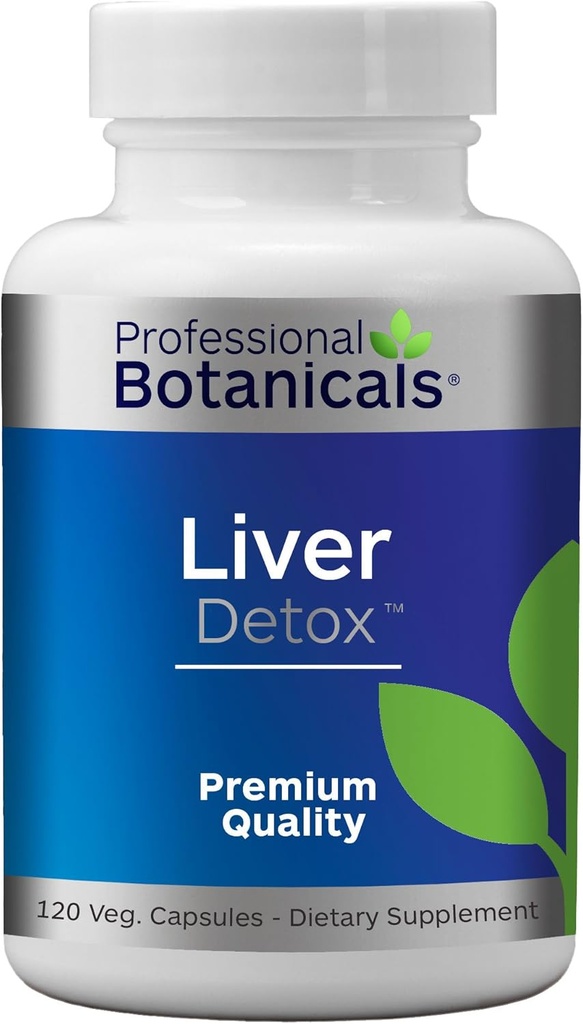 Profesional Botánicos Liver Detox – Natural Liver Cleanse " Detox Support with Botanicals " Enzymes – 120 Vegan Capsules