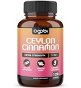 Ceylon Cinnamon Capsules - Combinado con Ginger Root y Turmeric Curcumin Suplemento - 120 Vegan Capsules