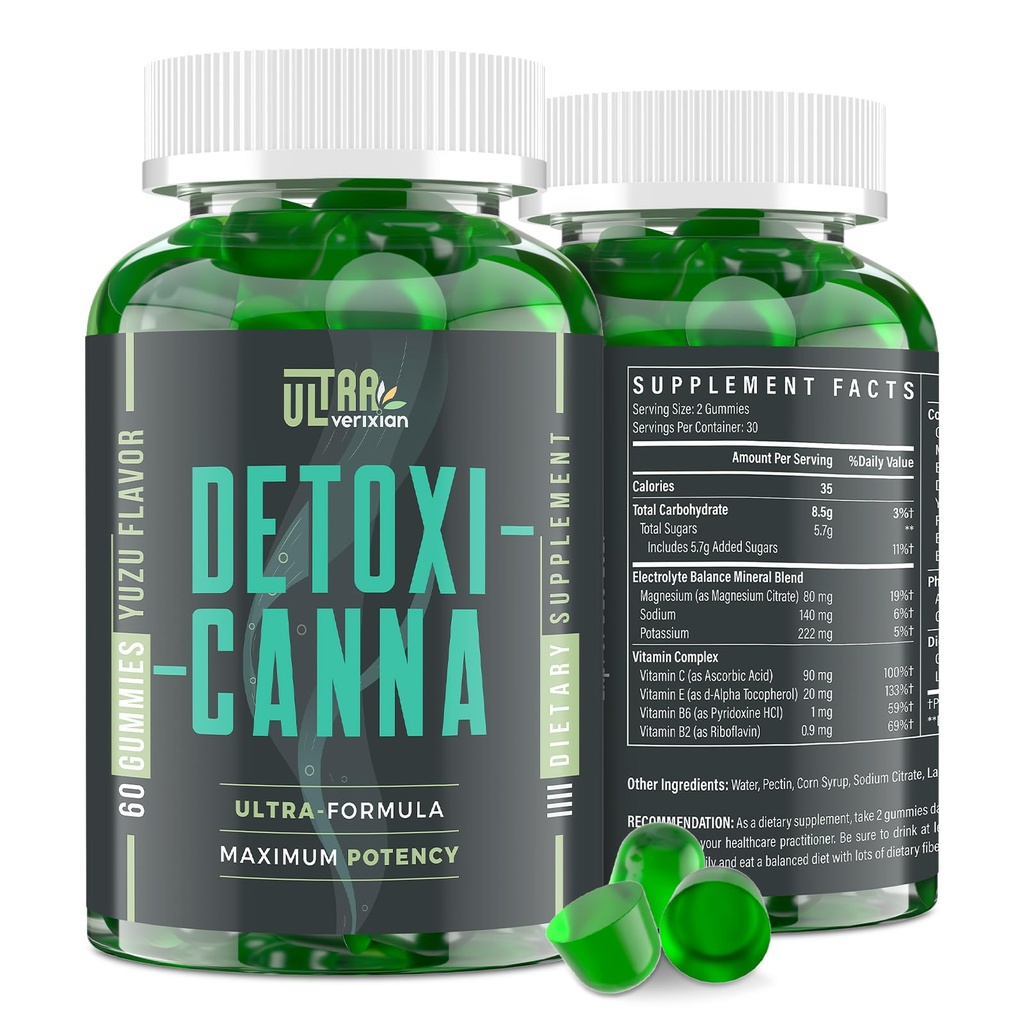 Detox Cleanse Gummies - Liver, Gut, Kidney Cleanse Detox " Repair, Rapid " Effective Full Body Cleanse Best for Women and Men with Milk Thistle - Natural Plant-Based Detox Supplement, 60 Gummies