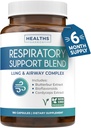 Respiratory Lung Health Supplement - Invigorating Lung Support Supplement Helps Support Clear Airways Mucus Removal and Seasonal or Year Round Detox - Vegan Herbal Non-GMO Formula (6 meses de suministro)