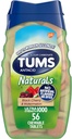 TUMS Naturals Ultra Strength Antacid Chews for Heartburn Relief, Black Cherry & Watermelon - 56 Conde