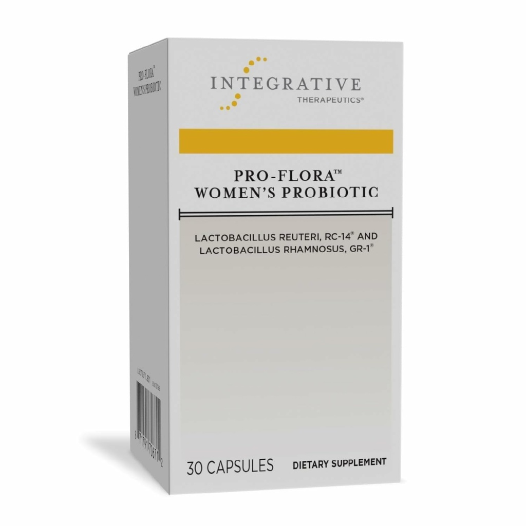 Terapéutica Integrativa Probiótico Femenino de Flora - Vaginal Health Probiotic - Apoya la Salud Urogenital en Mujeres* - Gluten-Free - 30 cápsulas (30 cápsulas)