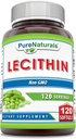 Naturales puros Lecithin 1200 mg Suplemento de Softgels ← Potencia alta