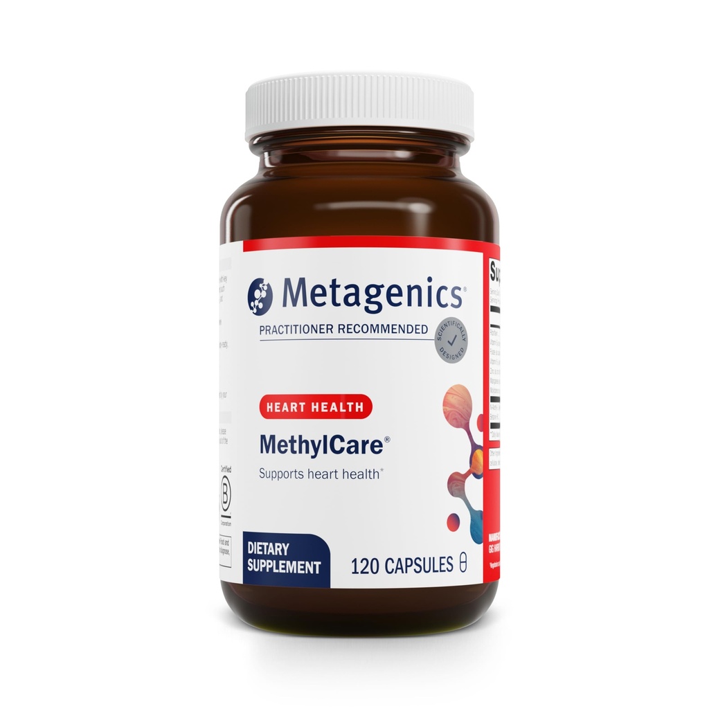 Metagenics MethylCare - Folate L-5-MTHF, Methyl B12, B6, NAC & Betaine HCl - Soporta el metabolismo de Homocysteine, la metilación & Heart Health - Non-GMO & Gluten-Free - 120 cápsulas