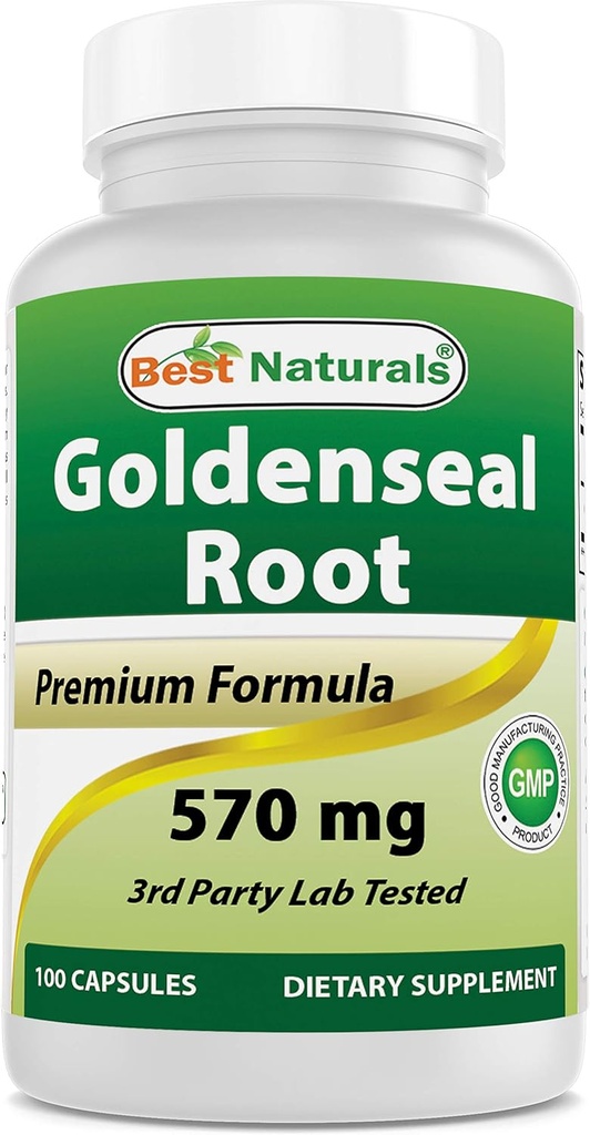Mejores Naturales Goldenseal Root 570 mg (No-GMO) 100 cápsulas